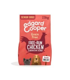 Edgard & Cooper Senior Carne Fresca Di Pollo Allevato A Terra E Salmone Norvegese Senza Cereali 2,5 Kg