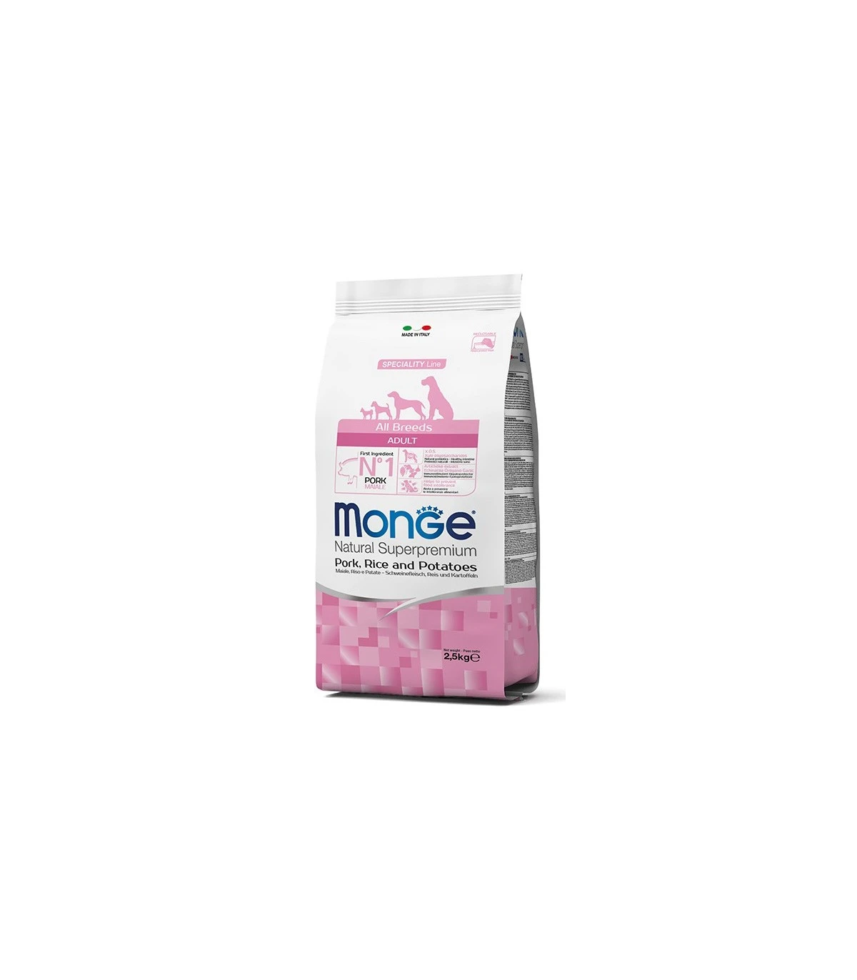 Monge Cane Adult All Breeds Maiale Riso E Patate 2,5 Kg 3 Monge Cane Adult All Breeds Maiale Riso E Patate 2,5 Kg