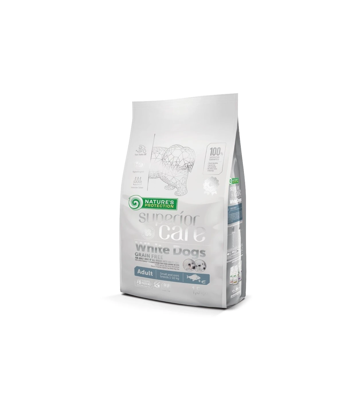 Nature's Protection Superior Care White Dogs Small Pesce Bianco 1,5 Kg 3 Nature's Protection Superior Care White Dogs Small Pesce Bianco 1,5 Kg