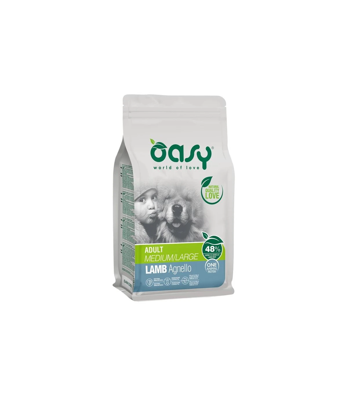 Oasy Cane Adult One Protein Medium Large Agnello 12 Kg 3 Oasy Cane Adult One Protein Medium Large Agnello 12 Kg
