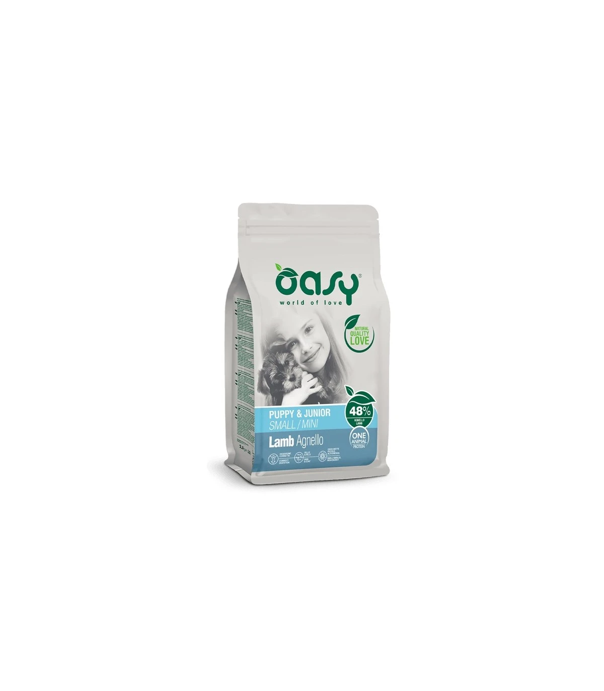 Oasy Cane Puppy & Junior One Protein Small & Mini Agnello 2,5 Kg 3 Oasy Cane Puppy & Junior One Protein Small & Mini Agnello 2,5 Kg