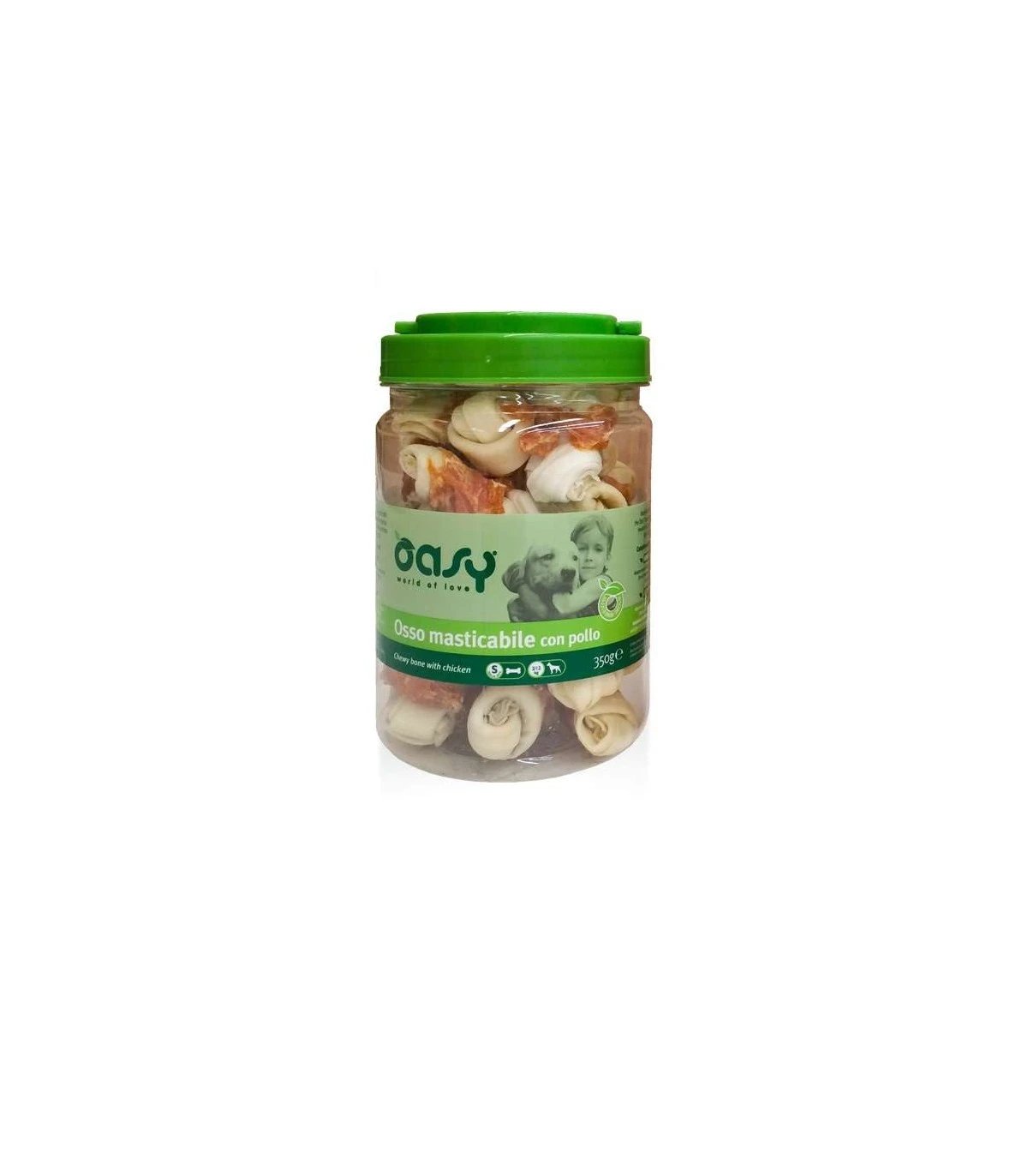 Oasy Snack Cane Osso Masticabile Con Pollo Taglia S Barattolo 350 Gr 3 Oasy Snack Cane Osso Masticabile Con Pollo Taglia S Barattolo 350 Gr