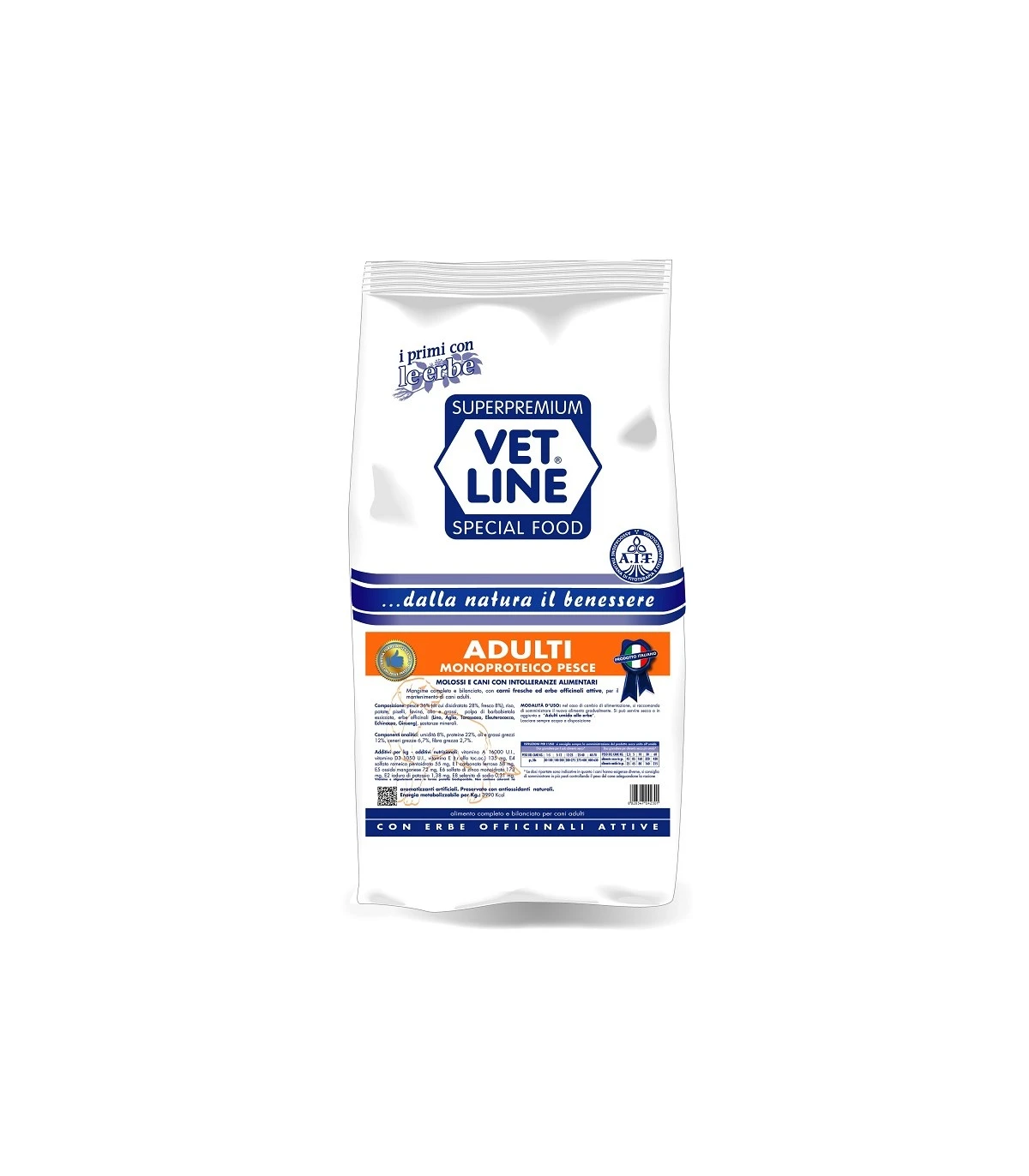 Vet Line Cane Adulto Pesce 3 Kg 3 Vet Line Cane Adulto Pesce 3 Kg
